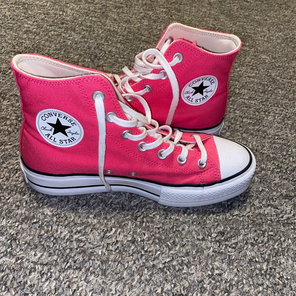 Converse Hot Pink High-Top Sneakers
